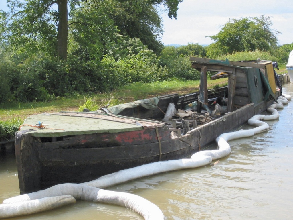 sunken wreck at Napton bottom